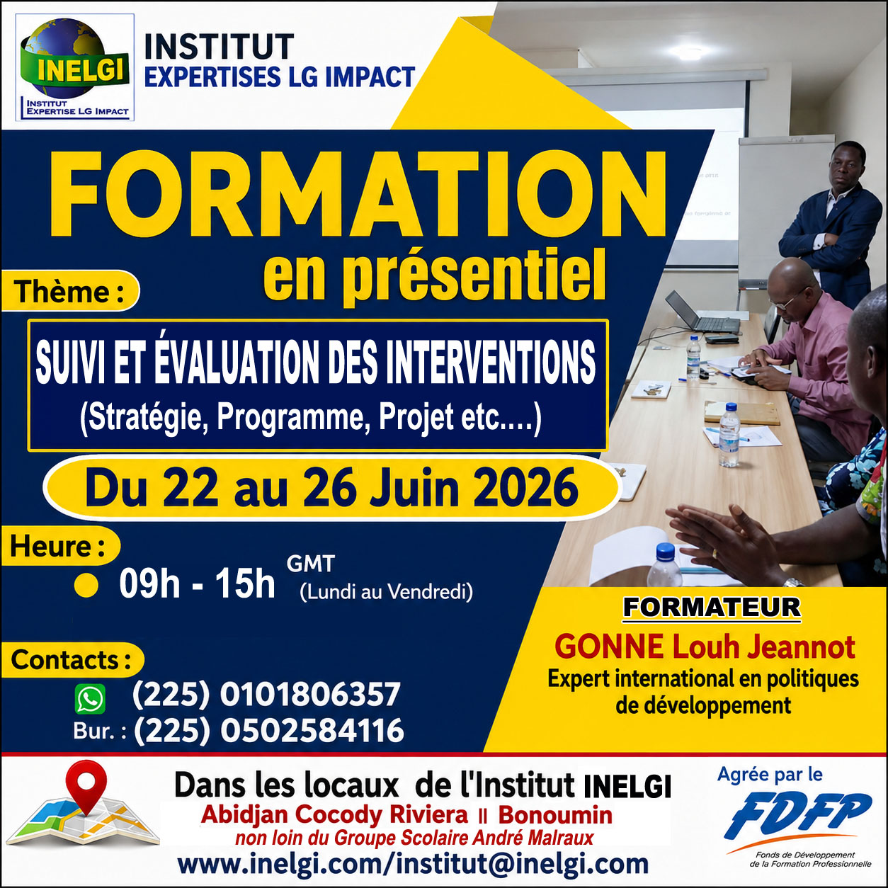 FORMATION EN SUIVI ET ÉVALUATION DES INTERVENTIONS